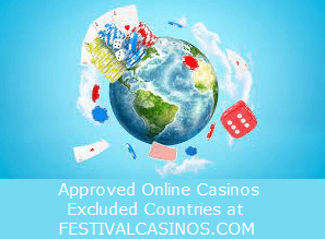 Excluded countries at approved online casinos