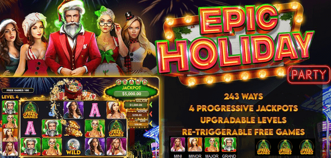 Epic Holiday Party online casino slot game