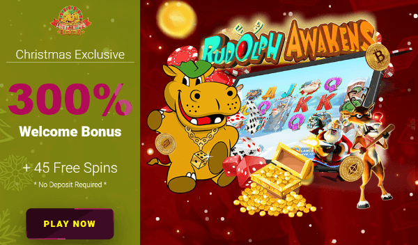 Free Spins on Rudoph Awakens Christmas slot at Lucky Hippo