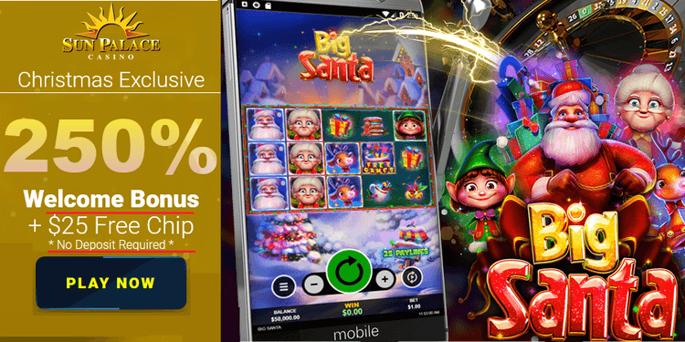 Sun Palace free Christmas casino chip no deposit required
