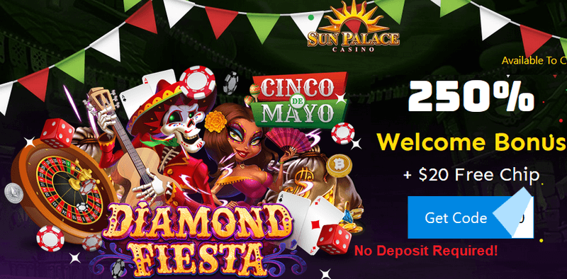 Sun Palace Casino, Cinco de Mayo 2023 free bonus
