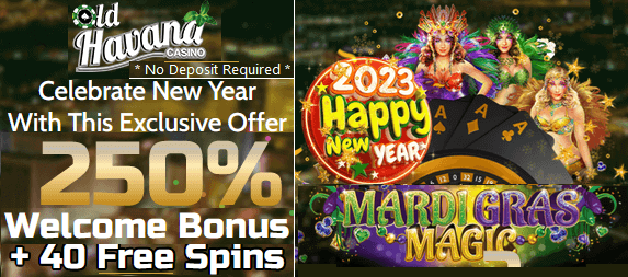 Old Havana, Mardi Gras Magic slot exclusive casino free spins bonus