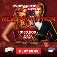 Lucky Hearts online casino promotion at Everygame