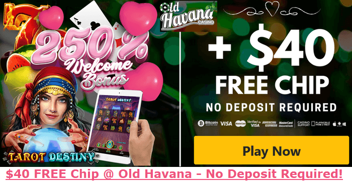 Old Havana, online casino Valentine slots promotion no deposit required